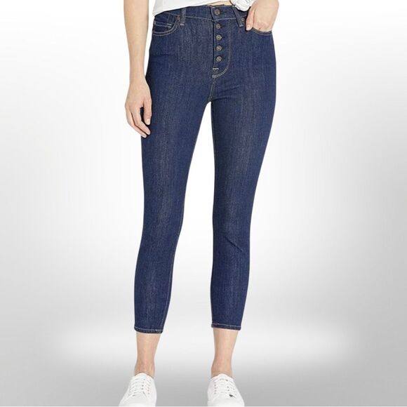 7 For All Mankind Aubrey Skinny w/Exposed Button Fly in Uptown Rinsed, Size 24 - Picture 2 of 10